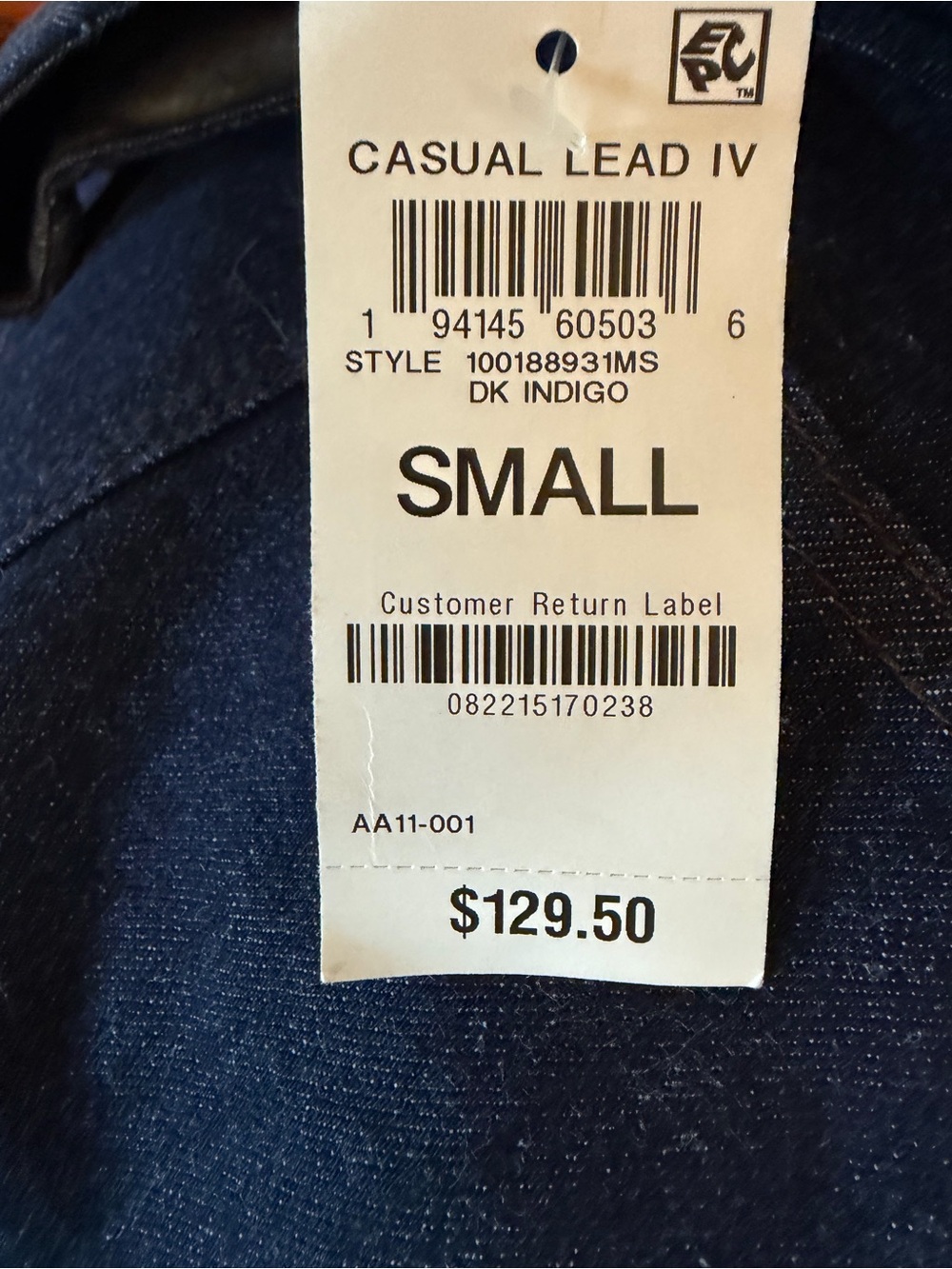 I.N.C. International Concepts Denim Jumpsuit Size Small Dark Wash Wide Leg - Picture 12 of 12